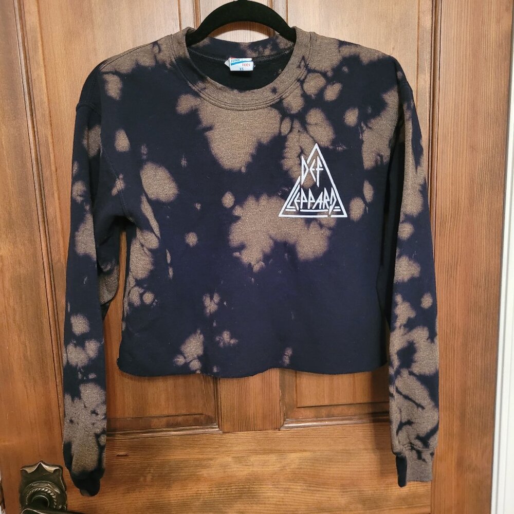 Women's Cropped Rock and Roll Sweatshirt- Size XS